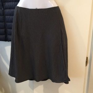 Giorgio Armani navy blue & white tweed slit skirt